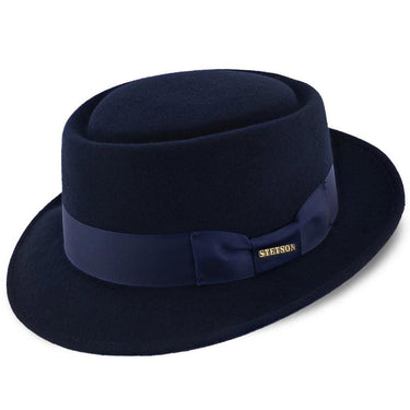 Stetson Cranston Wool Pork Pie in Navy