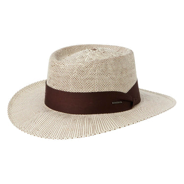 Stetson Double Bogey Raffia Straw Hat in Natural Brown #color_ Natural Brown