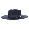 Stetson Dylan Wool Felt Wide Brim Fedora in Navy #color_ Navy