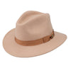 Stetson Markham Pinch Front Wool Felt Fedora in Light Brown