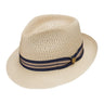 Stetson Nantucket Milan Straw Fedora in Sand #color_ Sand