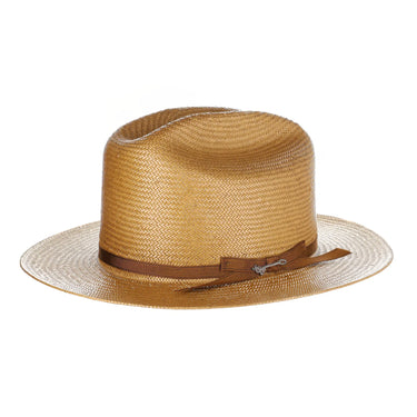 Stetson Open Road S Shantung Straw Cowboy Hat in Cognac