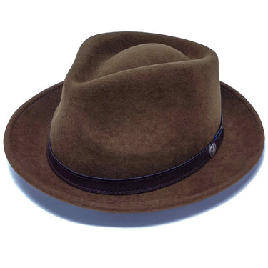 Stetson Prof Wool Felt Fedora in Brown
