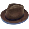 Stetson Prof Wool Felt Fedora in Brown #color_ Brown