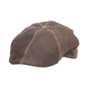 Stetson Regal Antique Leather Ivy Cap in Brown
