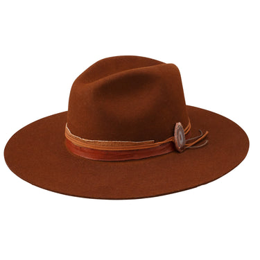 Stetson Sedona Wool Wide Brim Western Hat in Cognac
