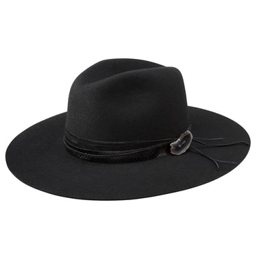 Stetson Sedona Wool Wide Brim Western Hat in Black #color_ Black