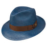Stetson The Moor Genuine Panama Fedora Hat in Navy #color_ Navy