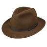 Stetson Travel Luxe Rollable Fur Felt Fedora in Mink #color_ Mink
