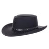 Stetson Two Dice Wool Outdoor Gambler Hat in Black #color_ Black