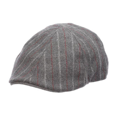 Stetson Wildgrass Suit Stripe Ivy Cap in Charcoal #color_ Charcoal