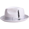Steven Land Ayden Wool Pinch Front Fedora in Silver #color_ Silver