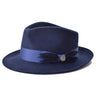 Steven Land Florence Wool Fedora in Navy #color_ Navy