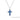 Gemstone Cross Pendant - Sapphire