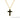 Stone Cross Pendant - 14K Gold Onyx