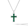 Gemstone Cross Pendant - Emerald in #color_