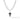 Stone Cross Pendant - Sterling Silver Set