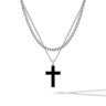 Stone Cross Curb Set - Sterling Silver in #color_