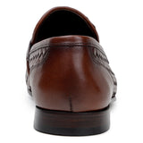 Belvedere Studio Luca in Antique Tan Woven Penny Loafer