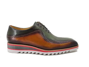 Carrucci Shoes Two-Tone Brogue Oxford Dress Shoe