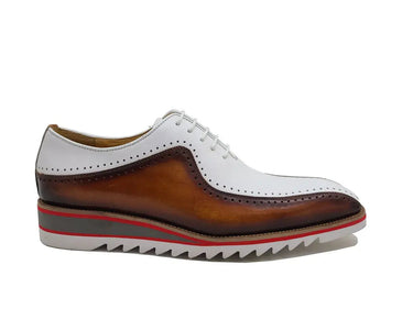 Carrucci Shoes Two-Tone Brogue Oxford Dress Shoe