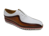 Carrucci Shoes Two-Tone Brogue Oxford Dress Shoe