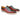 Carrucci Shoes Two-Tone Brogue Oxford Dress Shoe in Cognac Olive #color_ Cognac Olive