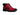 Suede Faux Shearling Combat Boot in Red #color_ Red
