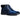 Suede Faux Shearling Combat Boot in Denim #color_ Denim