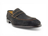 Carrucci Shoes Suede Penny Loafer Contrast Stitch