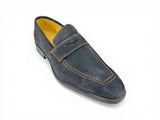 Carrucci Shoes Suede Penny Loafer Contrast Stitch