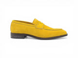 Carrucci Shoes Suede Penny Loafer Contrast Stitch