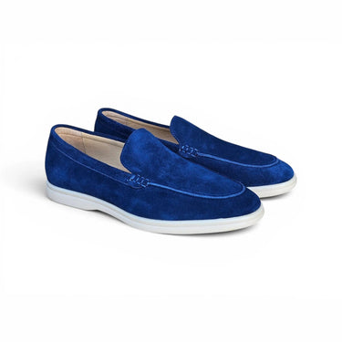 Carrucci Shoes Supple Suede Slip-On Loafer in Navy
