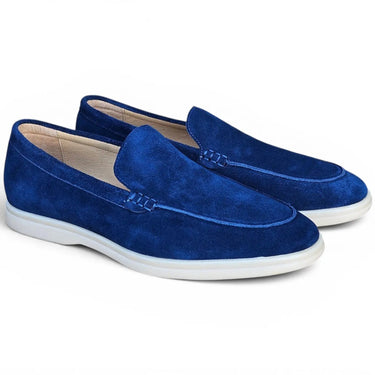 Carrucci Shoes Supple Suede Slip-On Loafer in Navy