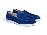 Carrucci Shoes Supple Suede Slip-On Loafer in Navy