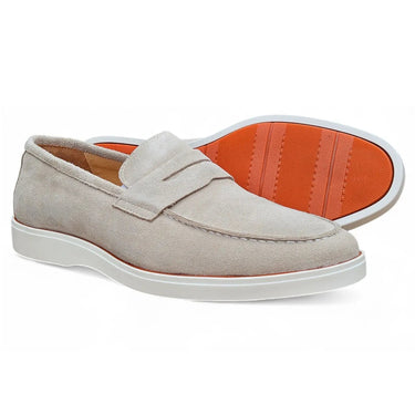 Carrucci Shoes Suede Penny Loafer with Sporty Sole