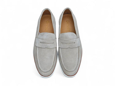 Carrucci Shoes Suede Penny Loafer with Sporty Sole