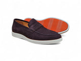 Carrucci Shoes Suede Penny Loafer with Sporty Sole