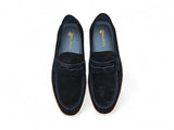 Carrucci Shoes Suede Penny Loafer with Sporty Sole