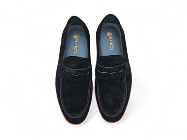 Carrucci Shoes Suede Penny Loafer with Sporty Sole