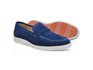 Carrucci Shoes Suede Penny Loafer with Sporty Sole