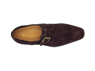 Carrucci Shoes Supple Suede Single Monk Strap Shoe