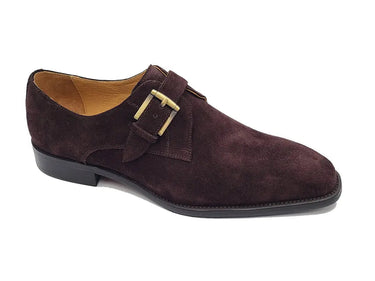 Carrucci Shoes Supple Suede Single Monk Strap Shoe