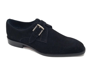 Carrucci Shoes Supple Suede Single Monk Strap Shoe