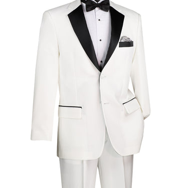 Vinci White Regular Fit 2 Piece Tuxedo - T-2FF