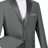 Vinci Gray Regular Fit 2 Piece Tuxedo - T-2PP