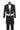 Vinci Black Regular Fit 3 Piece Tuxedo - T-2X