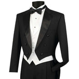 Vinci Black Regular Fit 3 Piece Tuxedo - T-2X