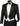 Vinci Black Regular Fit 3 Piece Tuxedo - T-2X