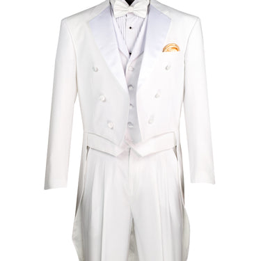 Vinci White Regular Fit 3 Piece Tuxedo - T-2X